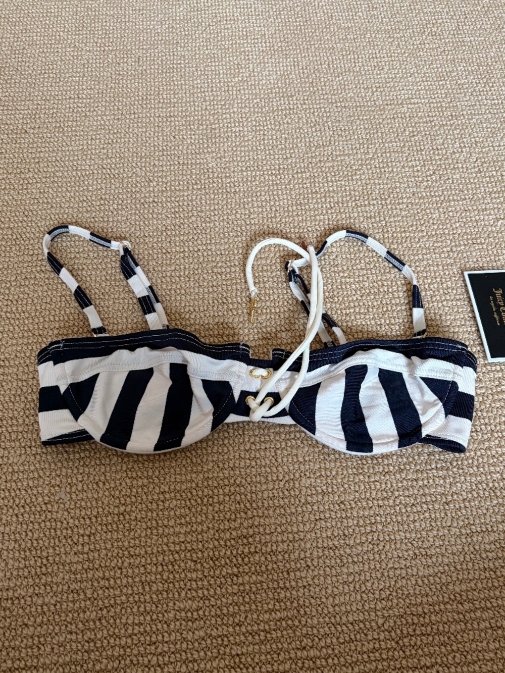 Women's Juicy Couture Swim Regal Underwire Bra Bikini Top, Size Small NWT